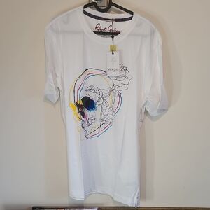 Robert Graham Multicolor Skull Graphic Tee